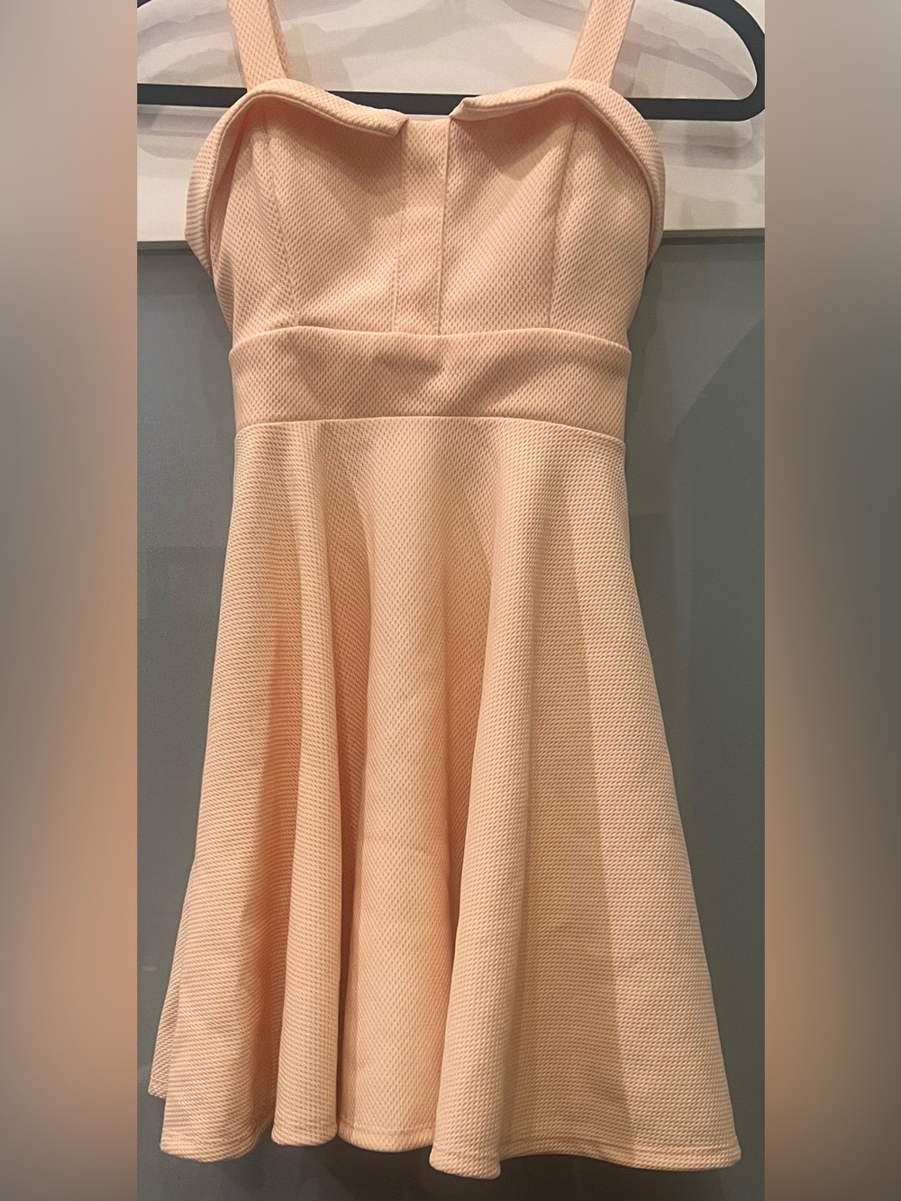 IXIA Jrs  Peach Textured Cocktail Party Dress Fit and Flare BNWT SIZE S